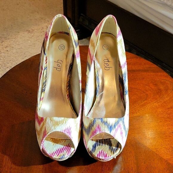 DEB WOMEN"S PEEP TOES HIGH HEEL STILETTOS PUMP SHOES - Picture 2 of 15